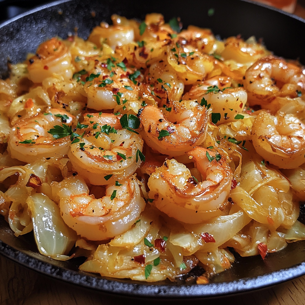 Fried Cabbage with Shrimp – A Comforting One-Pan Delight