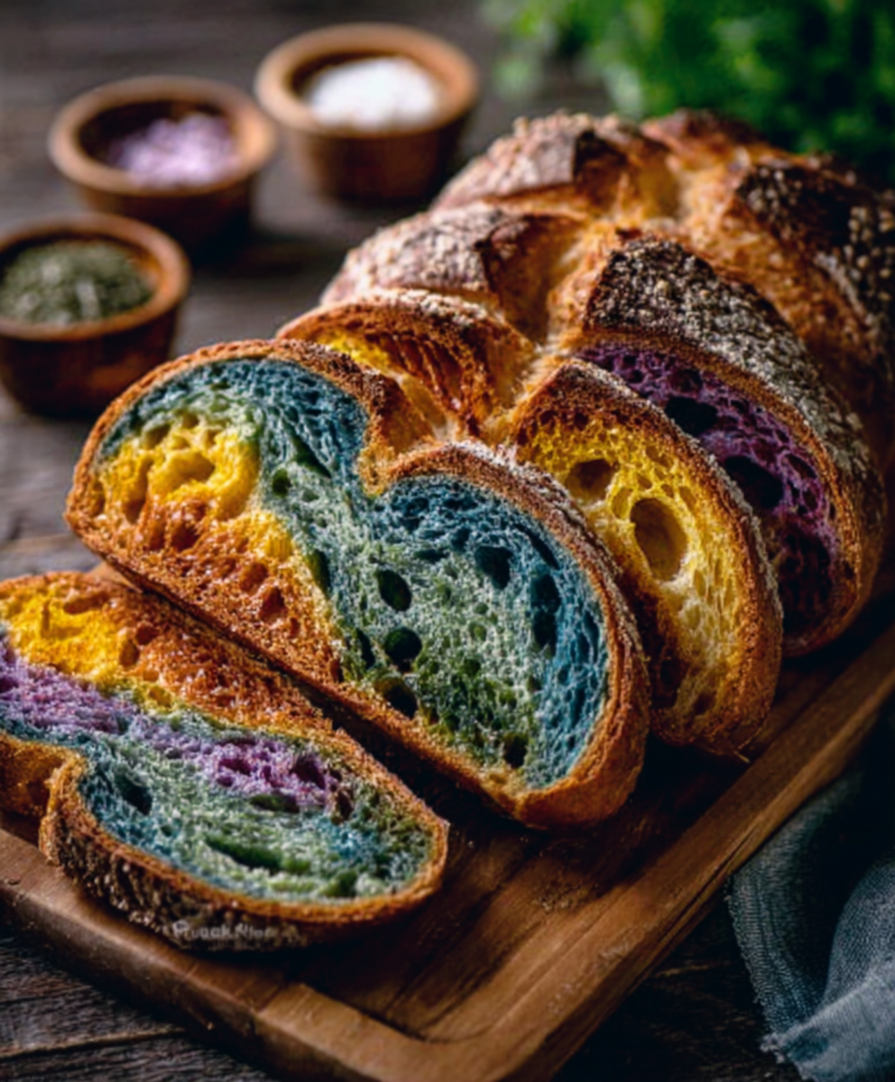 Rainbow Swirl Sourdough Bread: A Colorful Baking Adventure!