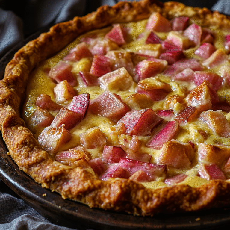 Rustic Rhubarb Custard Pie